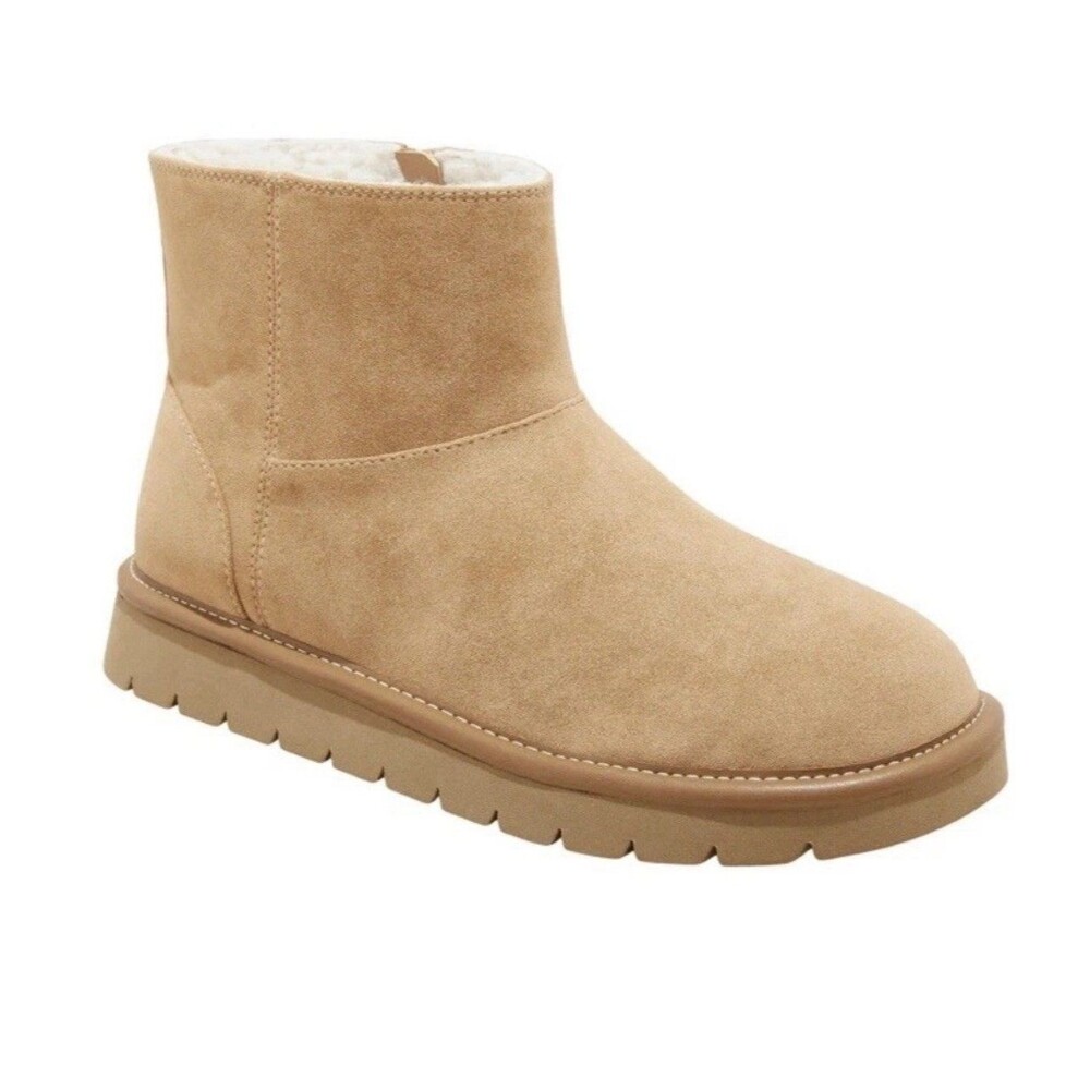 Universal Thread May Faux Suede Booties Tan Size 9 Memory Foam New